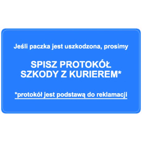 Naklejki Spisz protokół szkody z kurierem 500 szt.