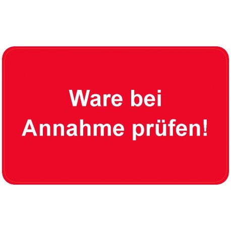 Etykiety Ware bei Annahme prüfen! 500 szt.