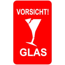 Etykiety VORSICHT GLAS 500 szt.