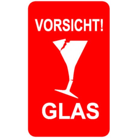 Etykiety VORSICHT GLAS 500 szt.