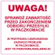 Etykiety Naklejki Transportowe "Sprawdź Zawartość w Paczkomacie" 250 szt.